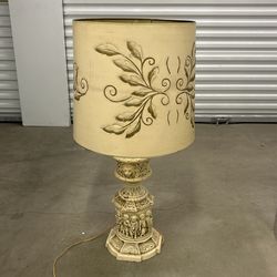 19th Century Hand Carved Lamp