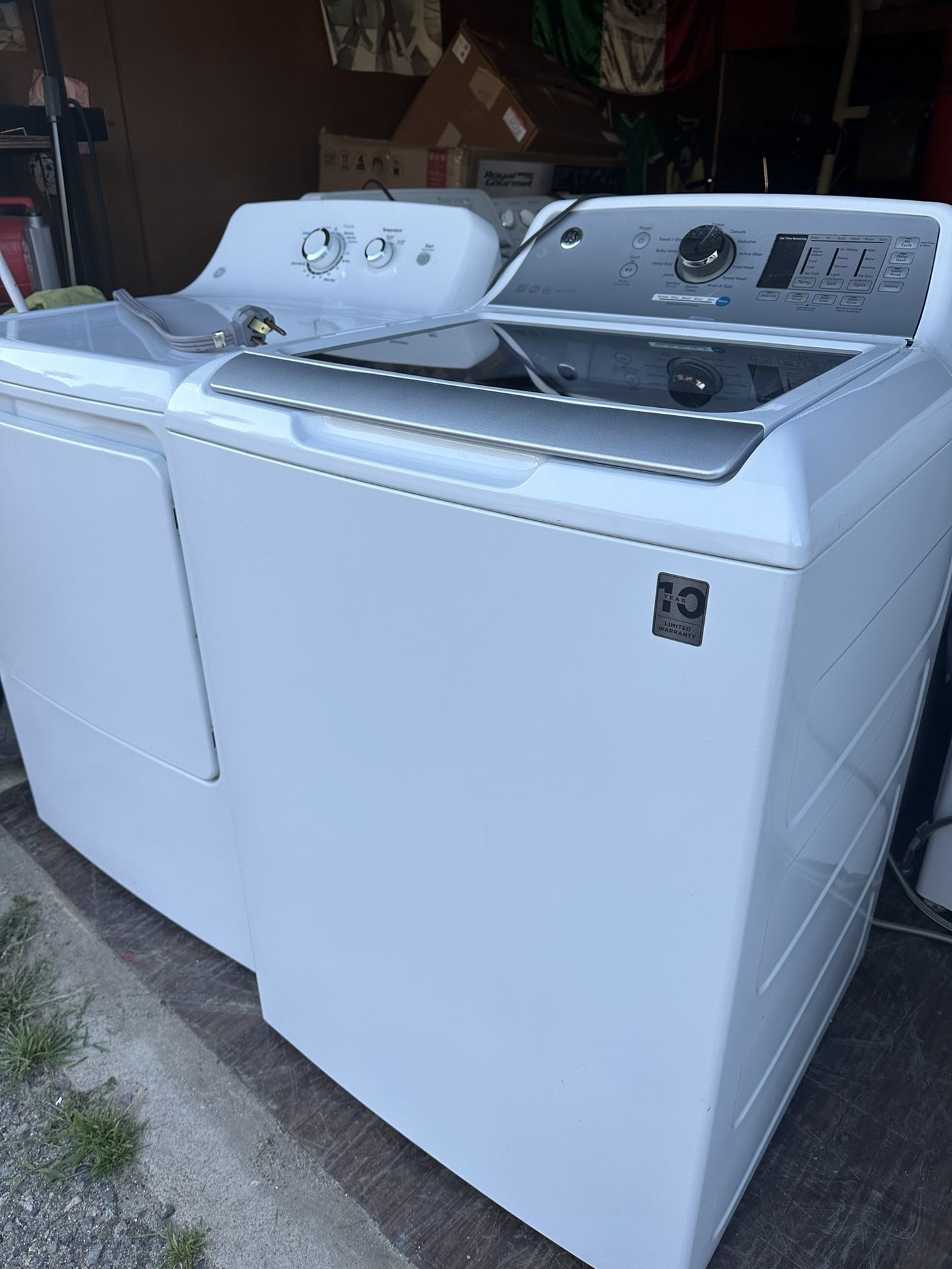 GE Washer And Electric Dryer 