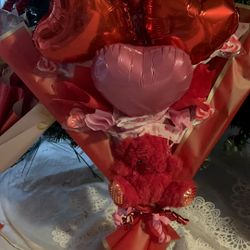 Balloon + Teddy Bouquet