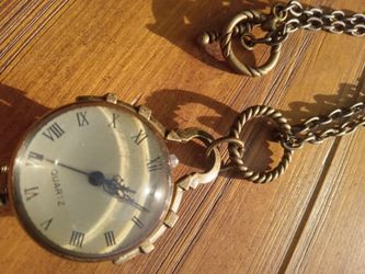 Vintage Sphere Pocket Watch on Chain