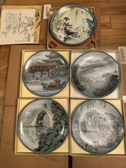 Vintage Chinese Imperial Jingdezhen Porcelain Plates