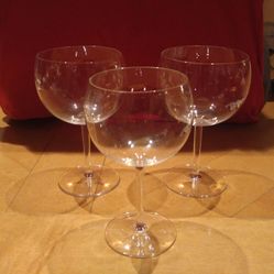3 Large Bowl wine glases 12.00 NEW