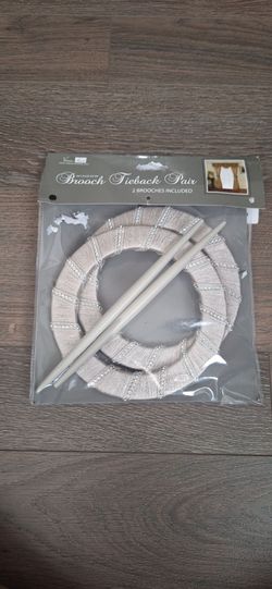 Window Brooch Tieback Pair