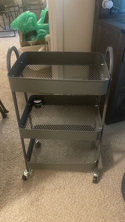 3-Tier Metal Rolling Storage Cart