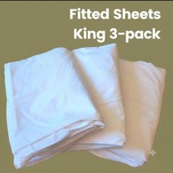 New! Fitted Bedsheets 3-pack King Size