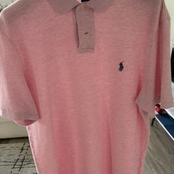Pink Ralph Lauren Pique Polo Shirt