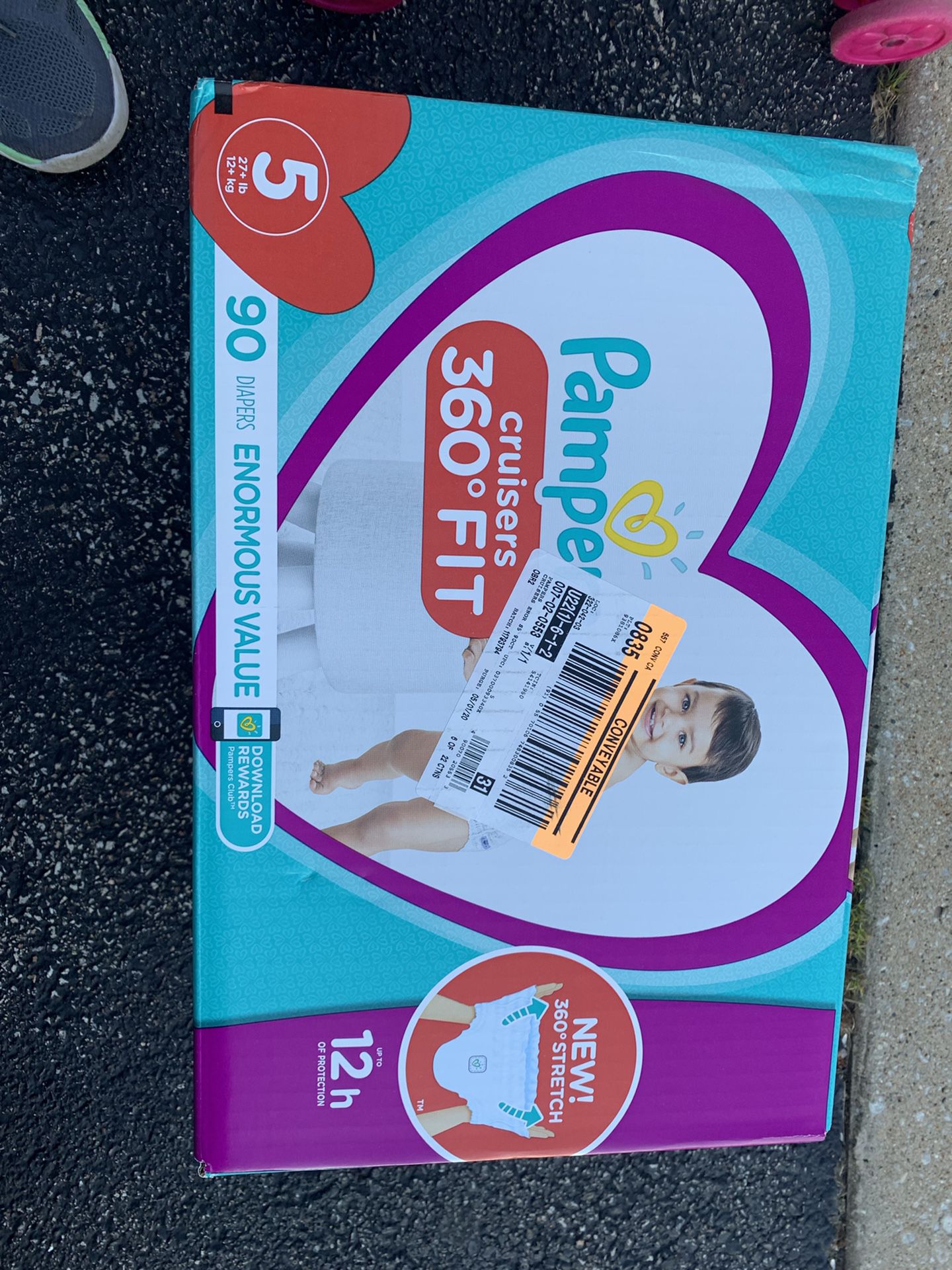 Pampers pants, diapers, 5 for toddlers, 90