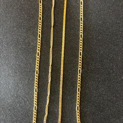 4 - 8"  14K  Gold Plated Bracelets