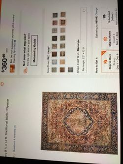Rug size 7-6/9’-6” and new