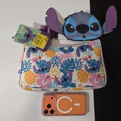 Disney Stitch Handbag With Coin Purse 