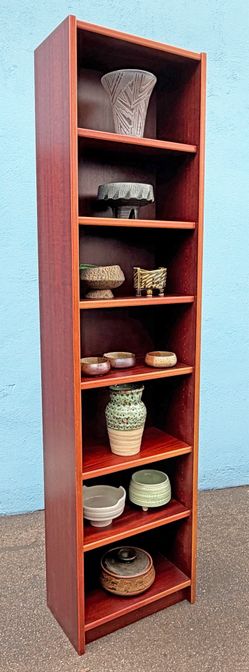 Danish Modern tall and narrow rosewood bookcase