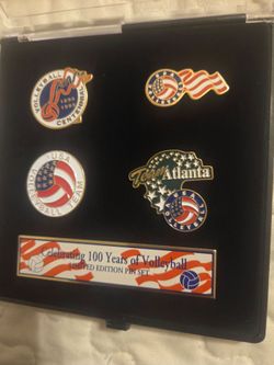 ATLANTA Olympics Celebrating 100 Years of Volleyball Limited Edition PIN Set