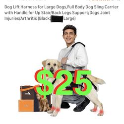 Dog Lift Harness - Large, Full Body Sling Carrier with Handle - Senior Budday
