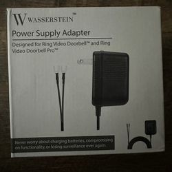 Wasserstein - AC Power Adapter for Ring Video Doorbell - Black