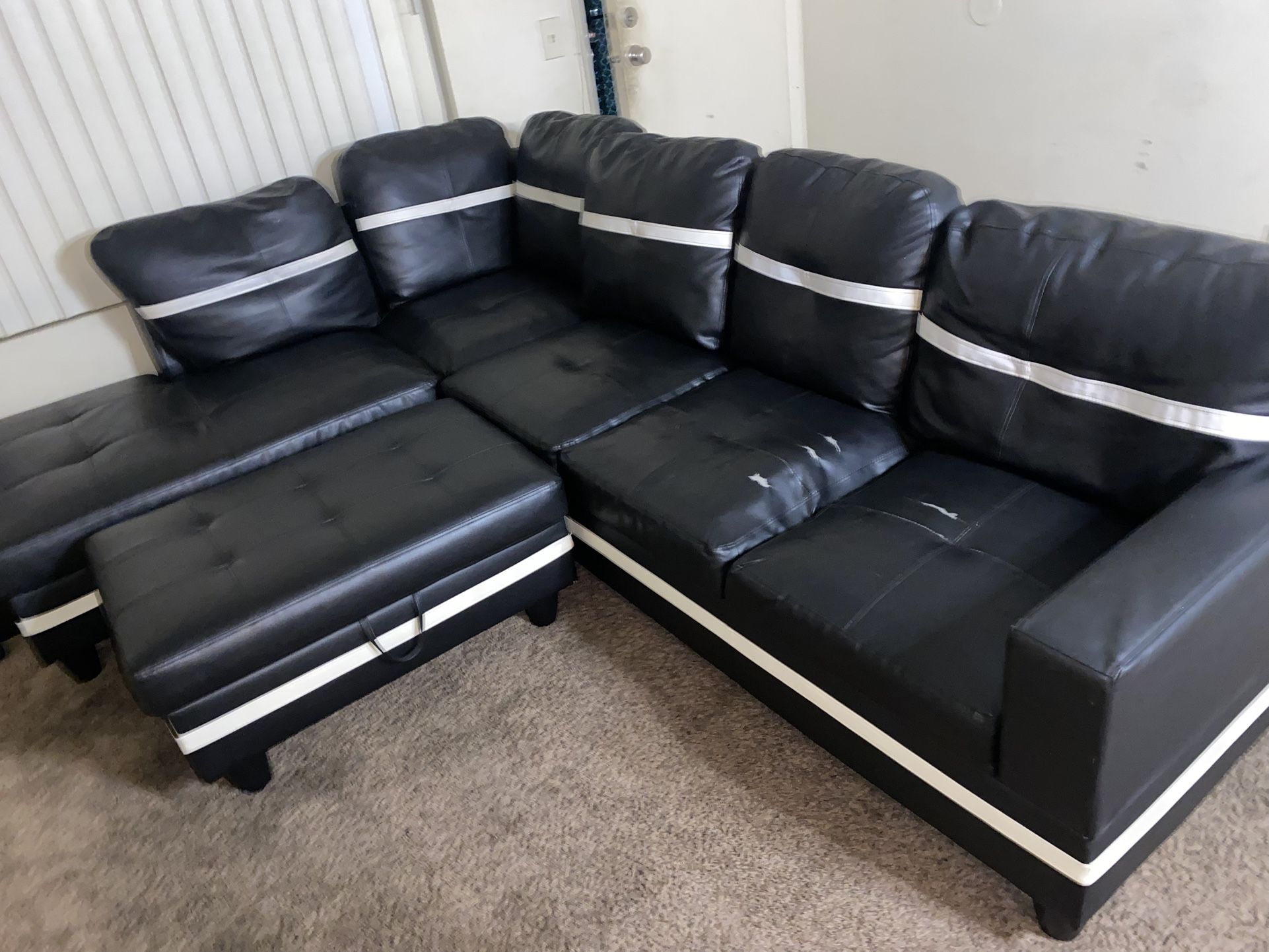 Sectional Sofa Wit Ottoman Storage