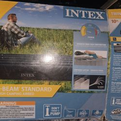Intex Dura-Beam Standard Single-High Camping Airbed in twin size. 