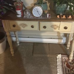 Side table With Matching Table With 3 Chairs.