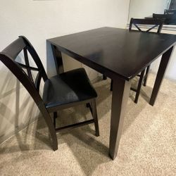 High-top Solid Wood Table 4 Chairs included