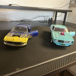 Two Diecast Cars, Ford Boss 429 Chevy Camaro 69’S