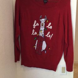 Christmas Sweater Llama  Size M