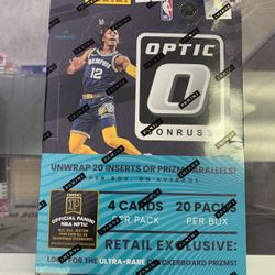 2021-22 PANINI DONRUSS OPTIC BASKETBALL FACTORY SEALED 20 PACK RETAIL BOX NBA