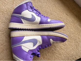 Jordan Women’s High-Top Sneakers in Purple and White