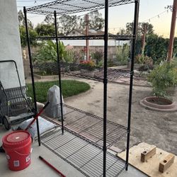Black Metal Wire Shelving 