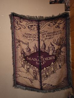 Harry Potter Marauder’s Map Woven Tapestry Throw