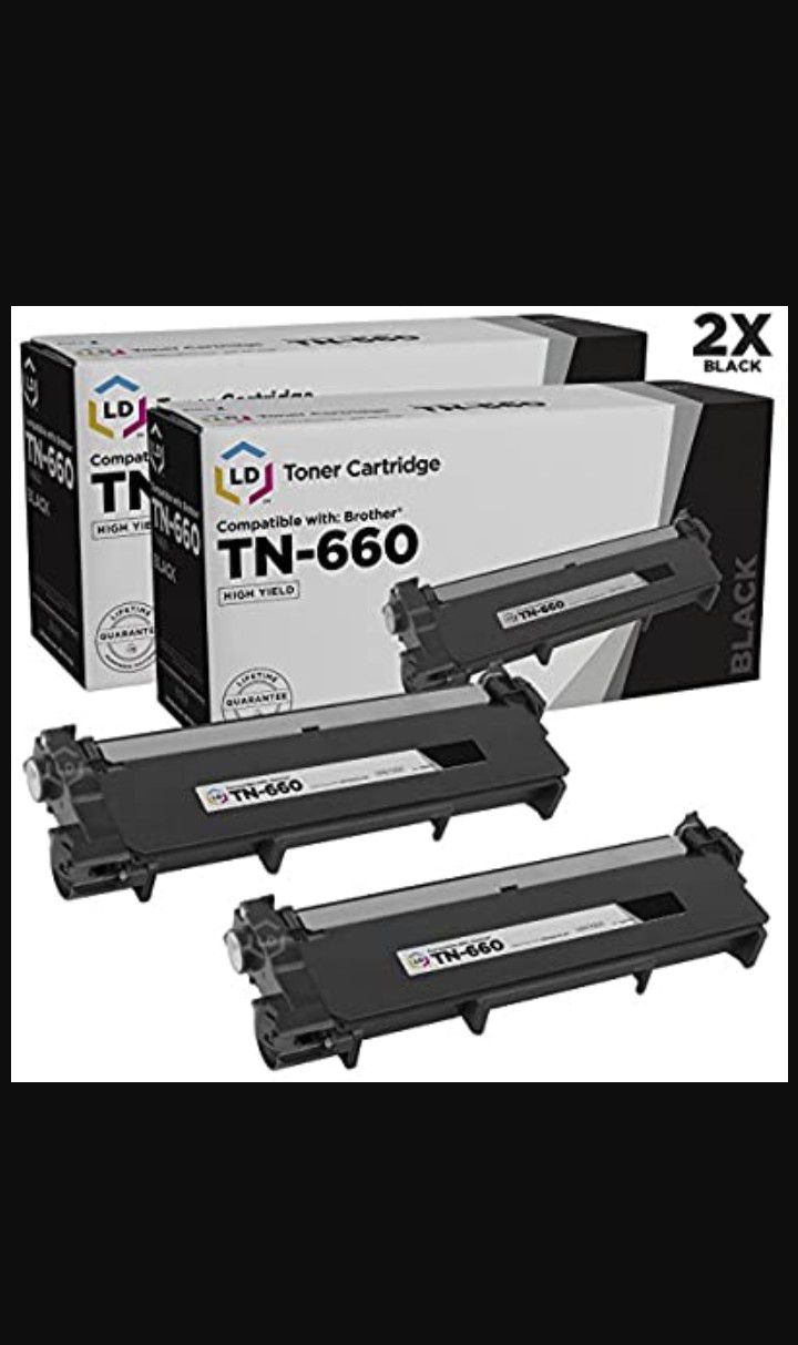 LD  Toner Cartridge Replacement for Brother TN660 High Yield (Black, 2-Pack)