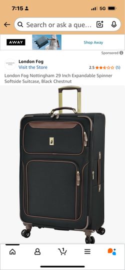 Amazing deal Great condition 29” length black London Fog suitcase 🧳 luggage on wheels 🛞