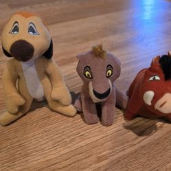 Lot Of 3 Disney's The LION KING 2 SIMBA'S PRIDE Toys Plush 1998 McDonalds