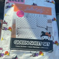 Hello Kitty Queen Sheet Set