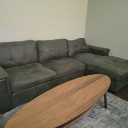 Super comfy gray L shaped couch