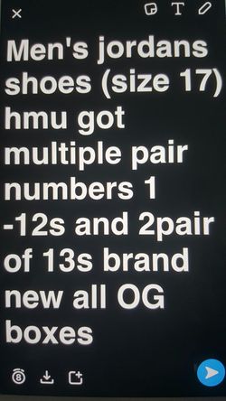Mens shoes size 17 hmu Jordan’s