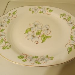 Limoges American Dogwood Oval Platter With 22k Trim 13.5 * 10.5 In