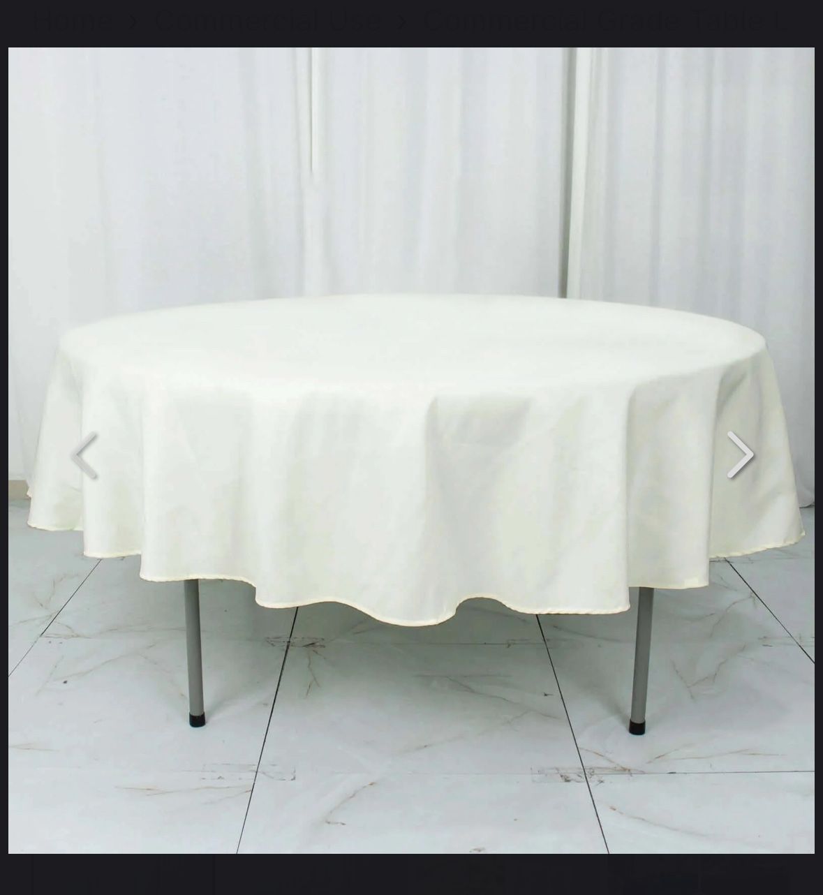 Ivory Tablecloths & Chaircovers & Napkins