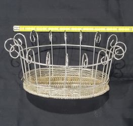 Decorative Silver Wire Basket