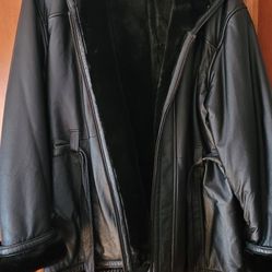 Faux Leather Coat 