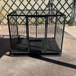 Homey Pet Station Dog Pet Wire Kennel Cage Crate