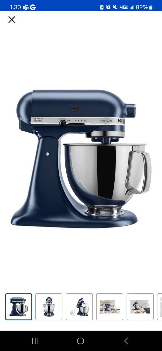 Kitchenaid Mixer Artisan Series Ink Blue