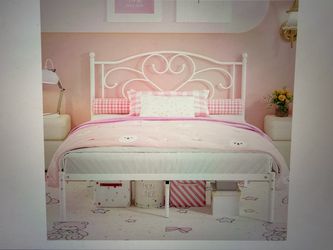 Brand new FULL bed frame (white)