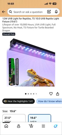Reptile UVA-LED Light Fixture-NEW