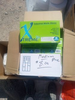 Medium Nitrile Gloves -100 Per Box -Blue 