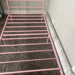 Twin Size Pink Bed Frame