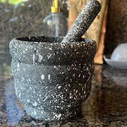 Marble Plastic  Pestle And Mortar 
