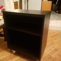 Night Stand Silver Legs Dark Brown End Table Espresso