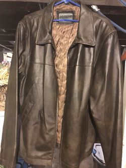 Men’s brown leather jacket xl