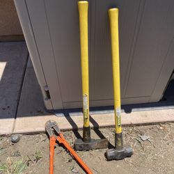 Sledge Hammer Axe and Bolt Cutter