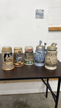5 Misc Steins - Made in Brazil