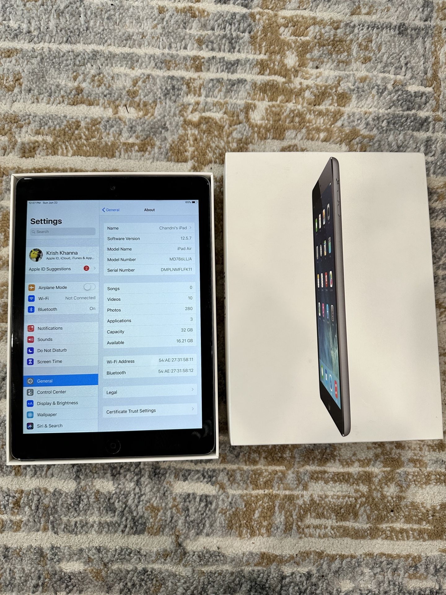 Ipad Air with Original Box